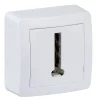 Prise téléphone complète saillie Schneider Electric Alréa blanc