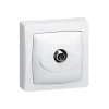 Prise télévision SAT type ''F'' ASL blanc Legrand en saillie.