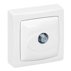 Prise télévision SAT type ''F'' ASL blanc Legrand en saillie.
