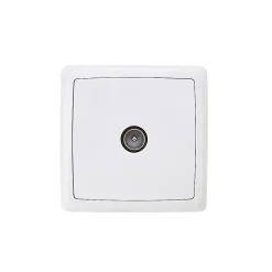 Prise TV monobloc en saillie Jacobsen Sigurd blanc complet