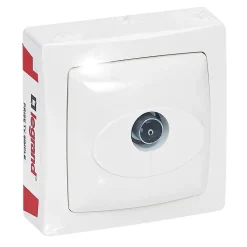 Prise TV simple ASL Legrand blanc 9.5 mm