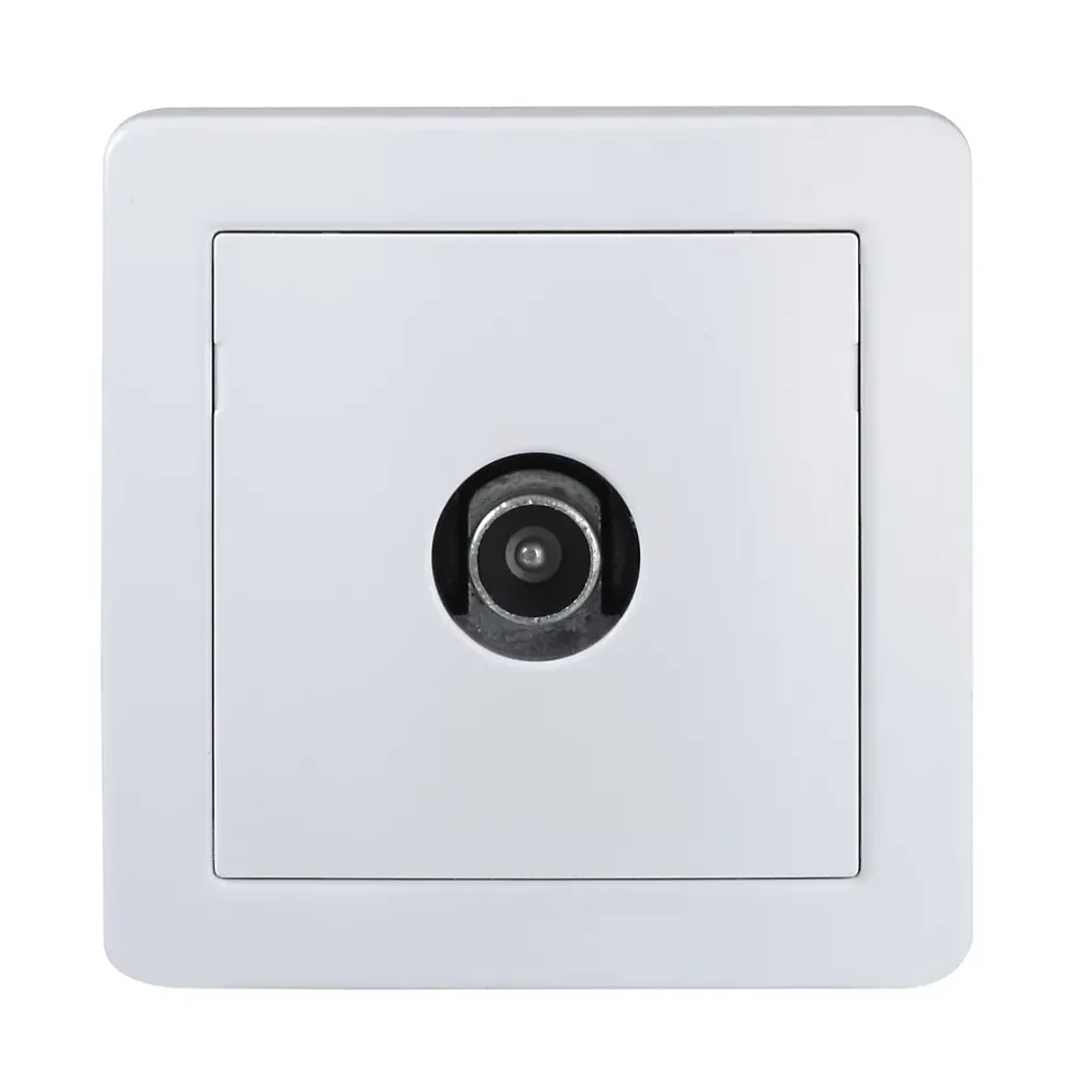 Prise TV simple complète saillie Schneider Electric Alréa blanc