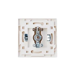 Prise TV simple encastrable blanc complet