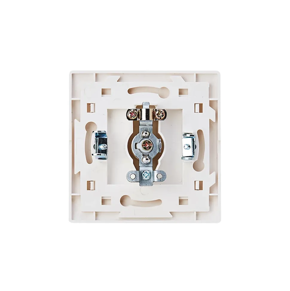 Prise TV simple encastrable blanc complet