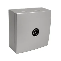 Prise TV simple Grise BEL'VUE 130471