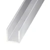 Profilé U aluminium anodisé incolore 20 x 20 x 20 mm, 2 m