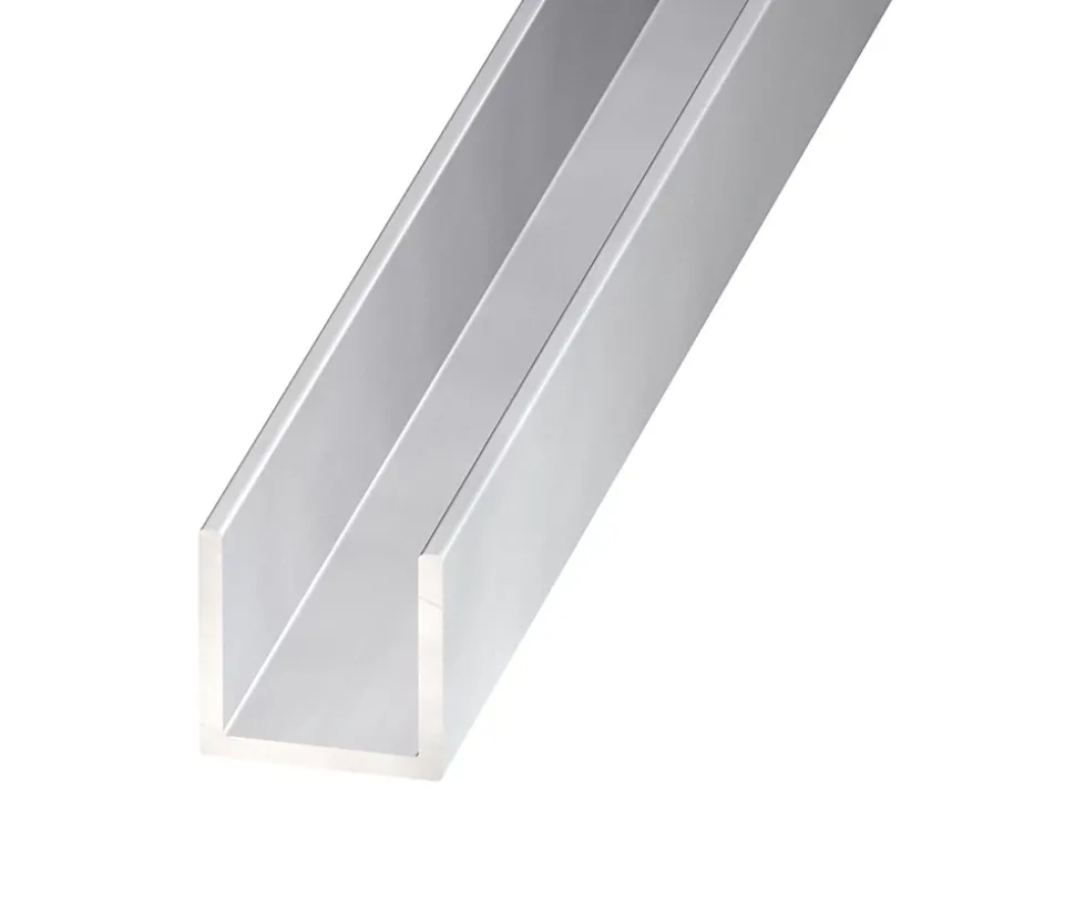 Profilé U aluminium anodisé incolore 20 x 20 x 20 mm, 2 m