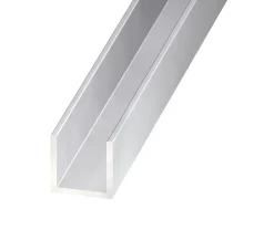 Profilé U aluminium anodisé 20 x 22 x 20 x 1.5 mm, 2 m