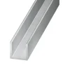 Profilé U aluminium brut 8 x 8 x 8 mm, 2 m