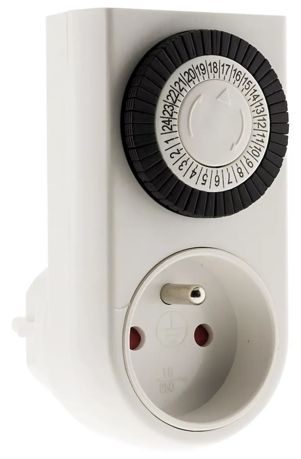 Programmateur mini journalier mécanique avec interrupteur à voyant - Blanc - Otio