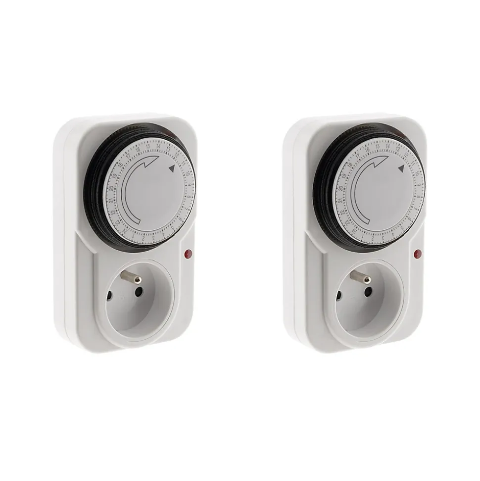 2 programmateurs mécaniques + voyant 3500W Otio