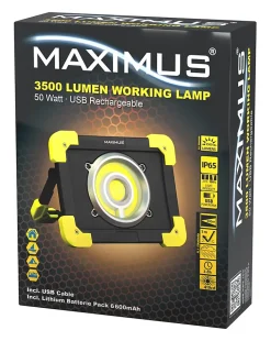 Projecteur de chantier portatif rechargeable Maximus M-WKL-013 - 3500lm