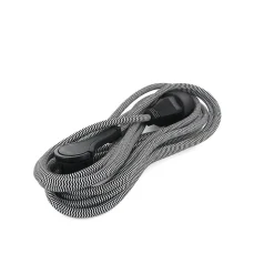 Prolongateur Schuko fiche plate 3m noir/blanc Chacon