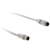 Prolongateur TV mâle/mâle + adaptateur F/F 5m - Zenitech
