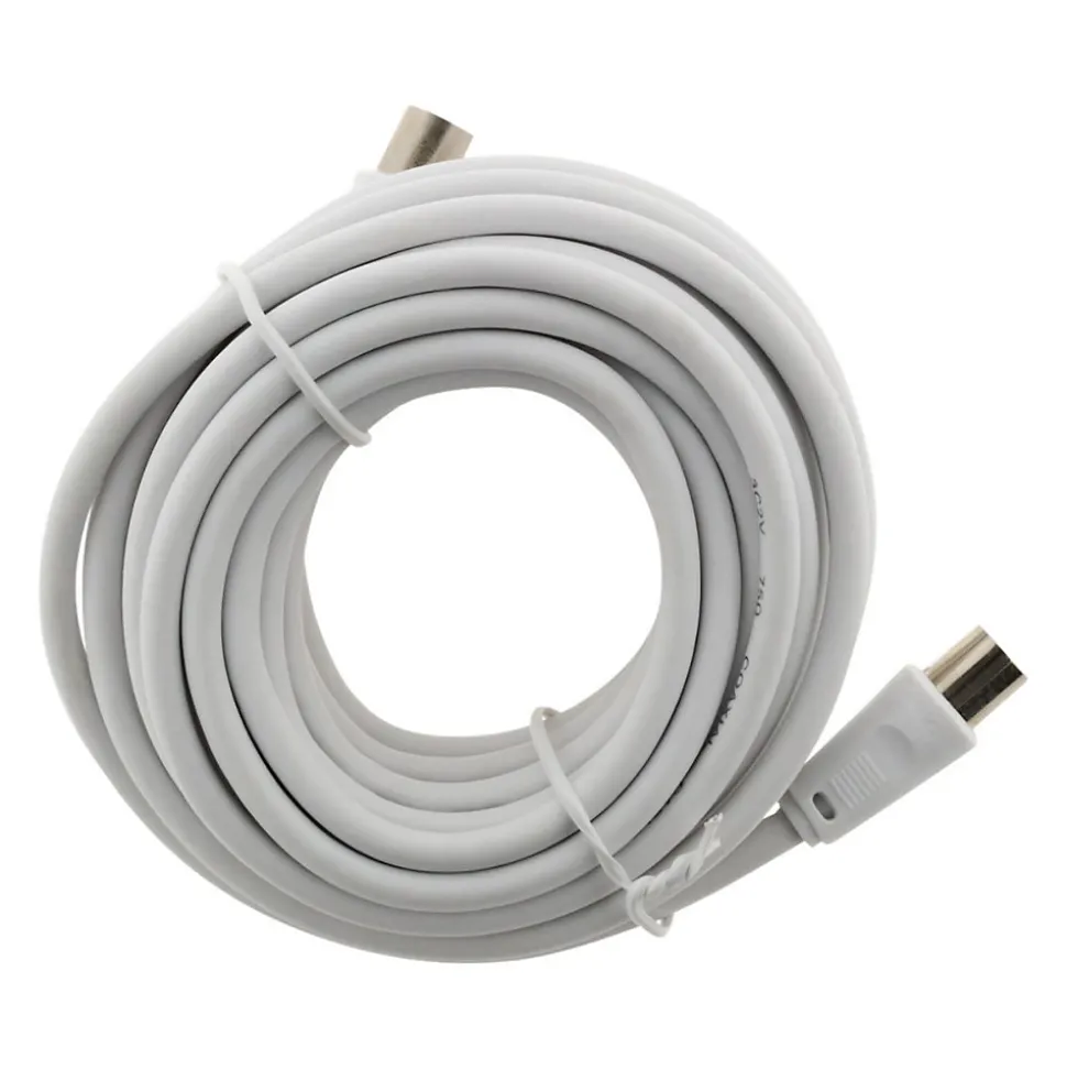 Prolongateur TV mâle/mâle + adaptateur F/F 5m - Zenitech