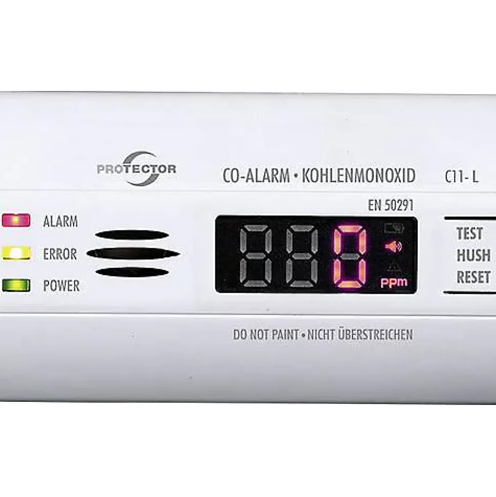 Protector C11-L détecteur de monoxyde de carbone à piles - affichage LED, capteur électrochimique