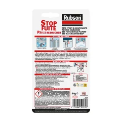 Pâte à reboucher Rubson Salle de bain Saine Stop fuite 64g