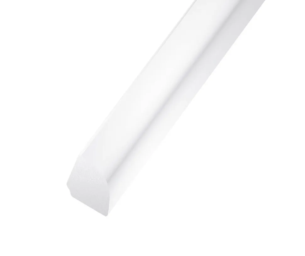 Quart de rond PVC blanc 12 x 12 mm, 2,5 m