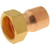 Raccord collet battu cuivre droit à souder sur tube cuivre Ø22 - sortie écrou tournant femelle 20/27 (3/4"), lot de 2