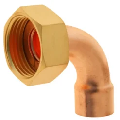 Raccord cuivre coudé à souder sur tube cuivre Ø16 - sortie écrou tournant femelle 20/27 (3/4"), lot de 2