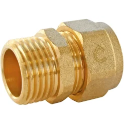 Raccord droit mâle PER à compression Ø16 - Femelle 20/27 (3/4")