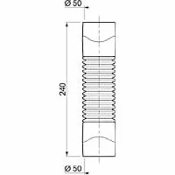 Raccord d'évacuation souple PVC Wirquin Magicoude ø50 mm à coller