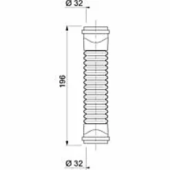 Raccord d'évacuation souple Wirquin Push Fit ø32 mm