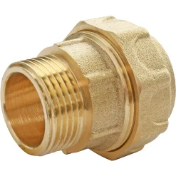Raccord laiton droit pour PE Ø20 - Mâle 20/27 (3/4")