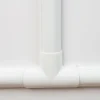 Raccords à clipser blancs moulure demi-circulaire D-Line 30x15 mm