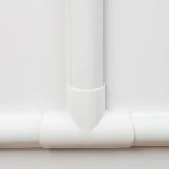 Raccords à clipser blancs moulure demi-circulaire D-Line 30x15 mm