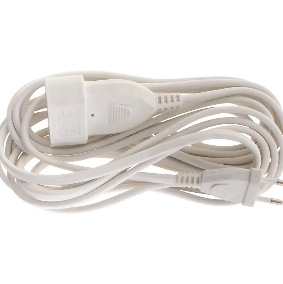 Rallonge de câble HO5VV-F 2x1mm² - 5m - blanc - Zenitech