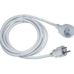Rallonge électrique - GAO - 16A - Câble 5m - Blanc - Flexible - Durable