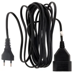 Rallonge 5m - HO3VVH2F 2x0,75mm² 6A - noir - Zenitech