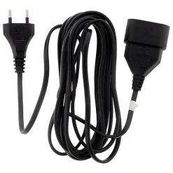 Rallonge 2m - HO3VVH2F 2x0,75mm² 6A - noir - Zenitech
