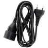 Rallonge 3m - HO3VVH2F 2x0,75mm² 6A - noir - Zenitech