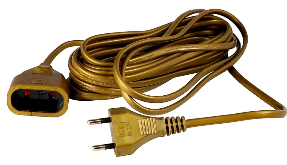 Rallonge 5m - HO3VVH2F 2x0,75mm² 6A - or - Zenitech