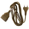 Rallonge 3m - HO3VVH2F 2x0,75mm² 6A - or - Zenitech