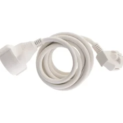 Rallonge Schuko HO5VV-F 3G1,5mm² 2m - blanc - Zenitech
