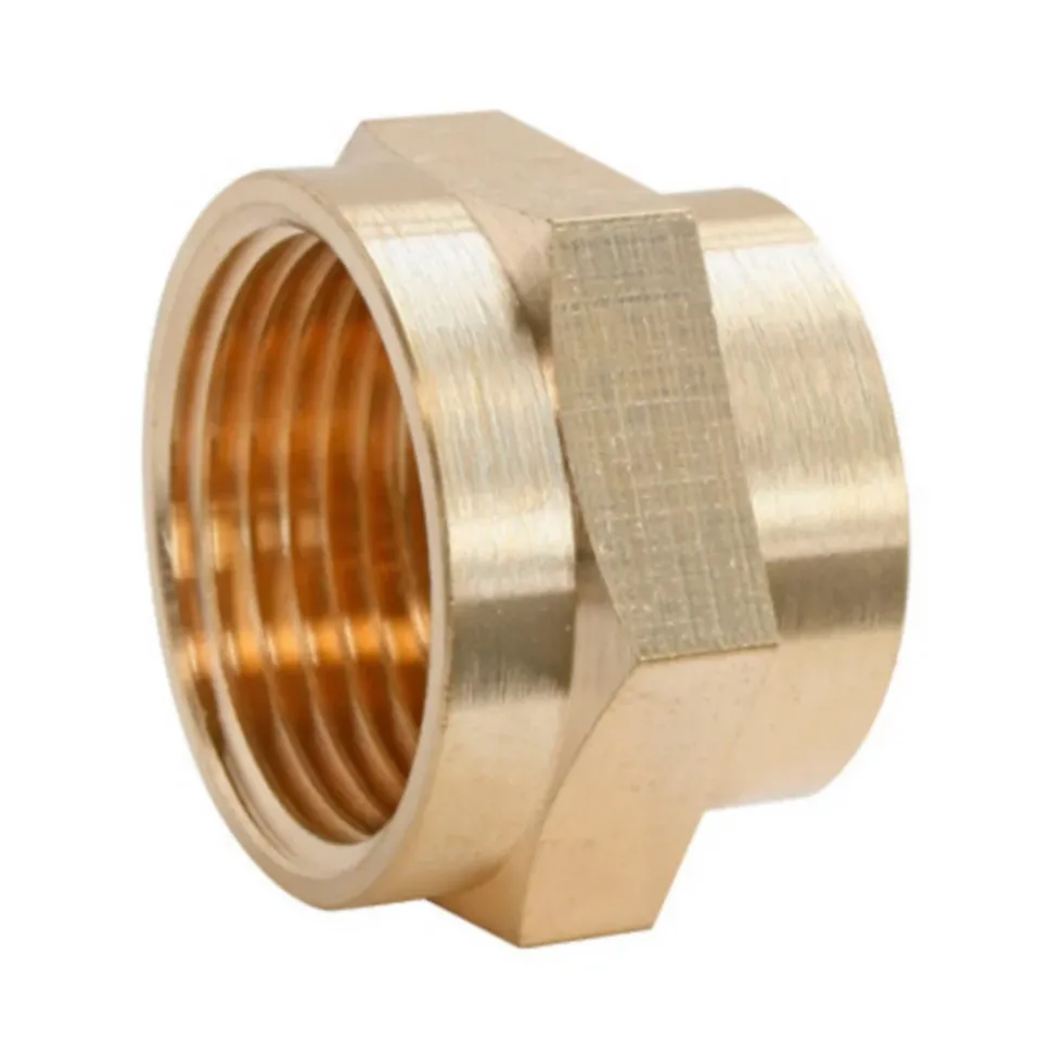 Réduction laiton avec butée interne Femelle 20/27 (3/4") - Femelle 15/21 (1/2"), lot de 2