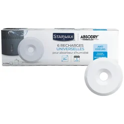 6 recharges de 500g universelles pour absorbeur d'humidité Starwax