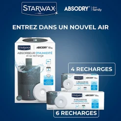 4 recharges de 500g universelles pour absorbeur d'humidité Starwax