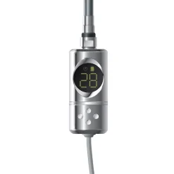 Resistance electrique chrome 600W thermostat avec écran LED mode minuterie