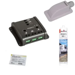 Régulateur de charge pour panneau solaire SMC20 + passe-toit + Dekasyl MS1 + lingette ANTARION