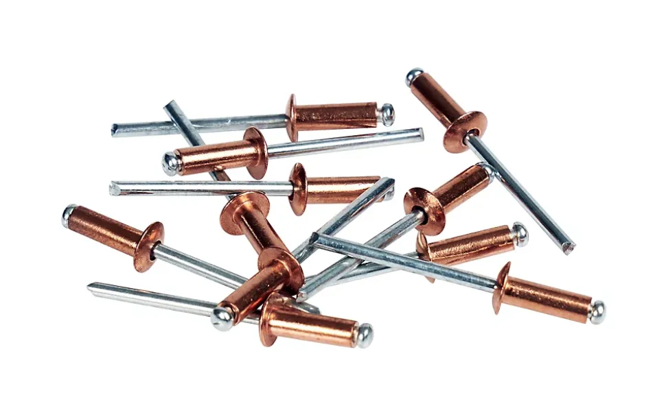 Rivet cuivre ø4.0 x 10 mm + foret Rapid, lot de 50
