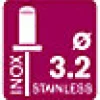 Rivets inoxydables Rapid Ø3.2x8mm Acier inoxydable