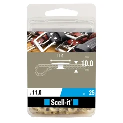 Rivet tubulaire 8S9 spécial maroquinerie, 25 pièces