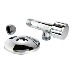 Robinet d'arrêt équerre sous-lavabo court, Mâle 12/17 - Tube cuivre Ø10 mm Somatherm for you