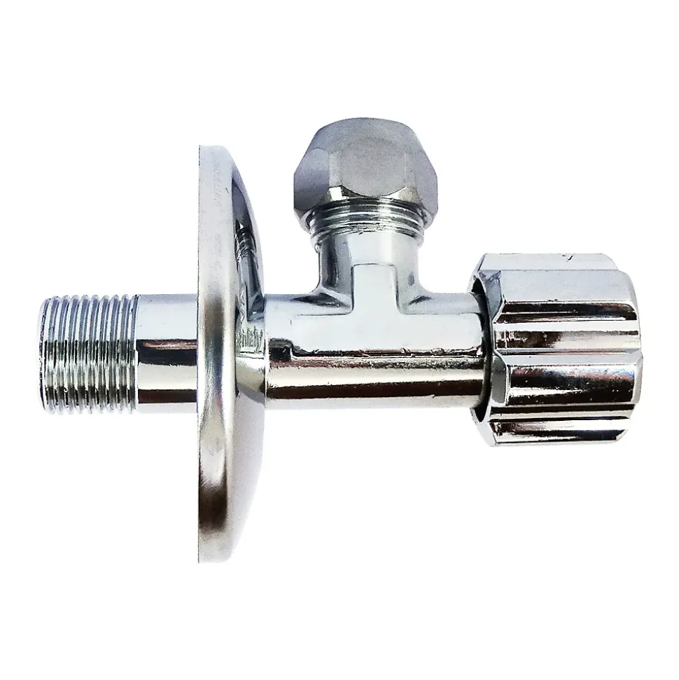 Robinet d'arrêt équerre sous-lavabo long, Mâle 12/17 - Tube cuivre Ø10 mm Somatherm for you
