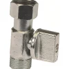 Robinet de chasse d'eau droit standard 3/8" pour WC mécanisme d'alimentation chasse d'eau 1/4 de tour droit de 3/8" (12x17) chrome