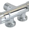 Robinet de piquage à double sortie équerre pour raccord 2 machines à laver / installation existante, Entrée Mâle 1/2" Somatherm for you